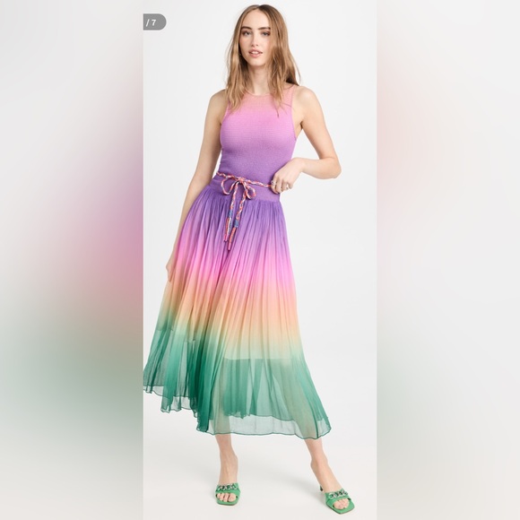 ZIMMERMAN CIRA SHIRRED MIDI DRESS - Picture 13 of 15